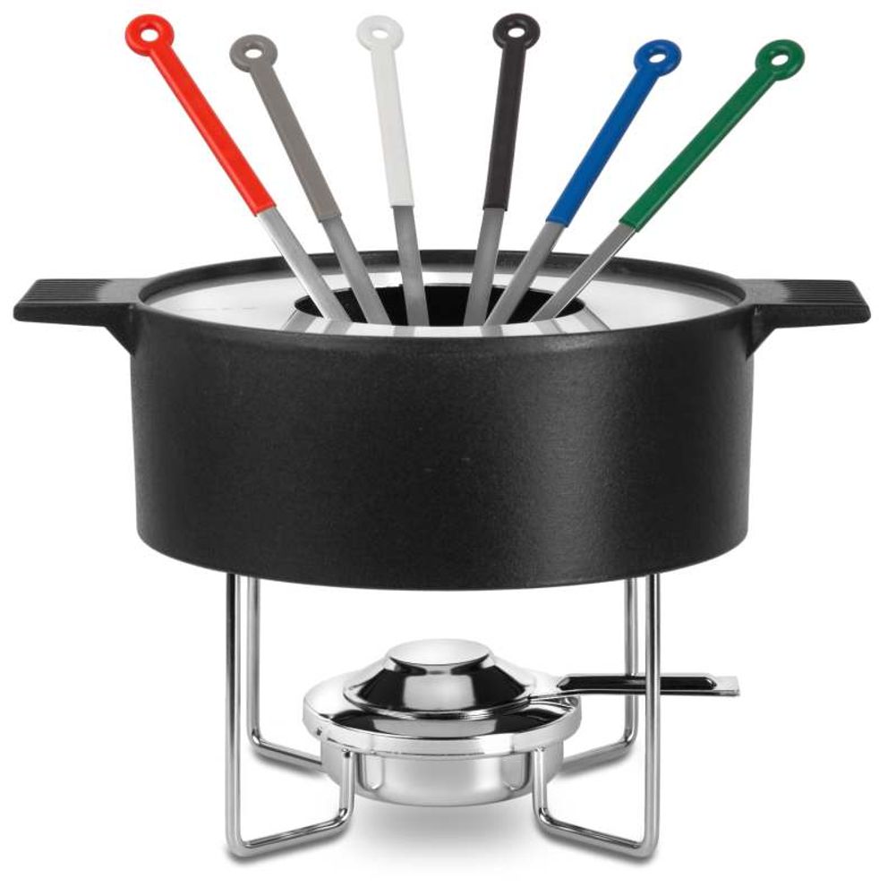 Plats et saladiers - Set à fondue caquelon en fonte - MONO