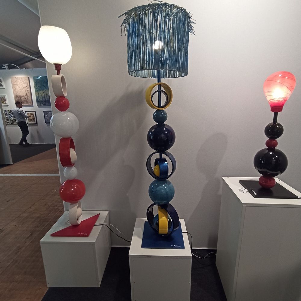 Decorative objects - SATURN lamp black tulip - ATELIER GARCIA