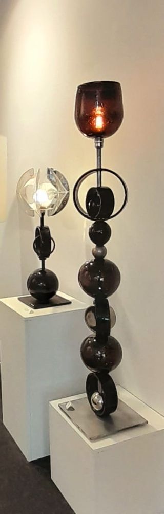 Decorative objects - SATURN lamp black tulip - ATELIER GARCIA
