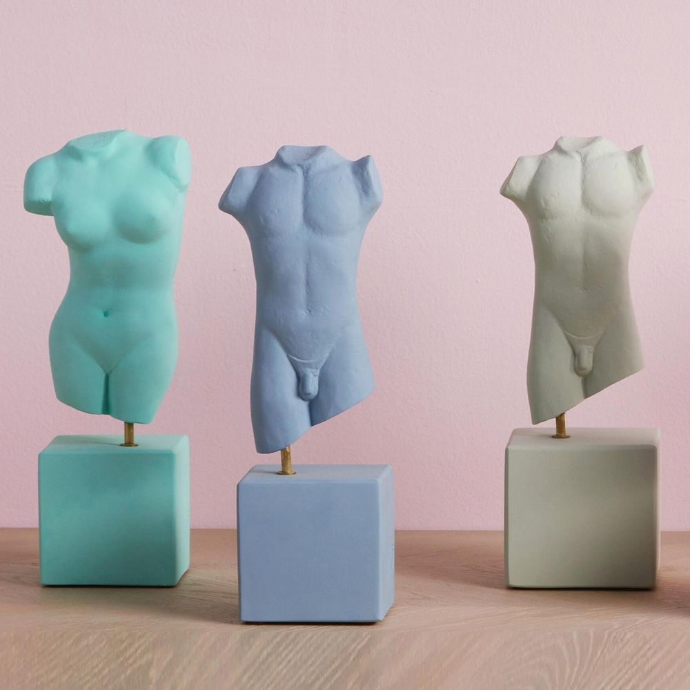 Sculptures, statuettes et miniatures - Statue torse mâle et femelle - SOPHIA ENJOY THINKING