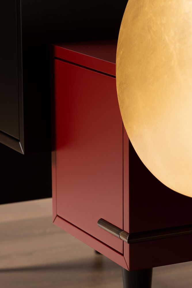 Sideboards - Modern Sunshine Sideboard, Black & Bordeaux, Handmade in Portugal by Greenapple - GREENAPPLE DESIGN INTERIORS