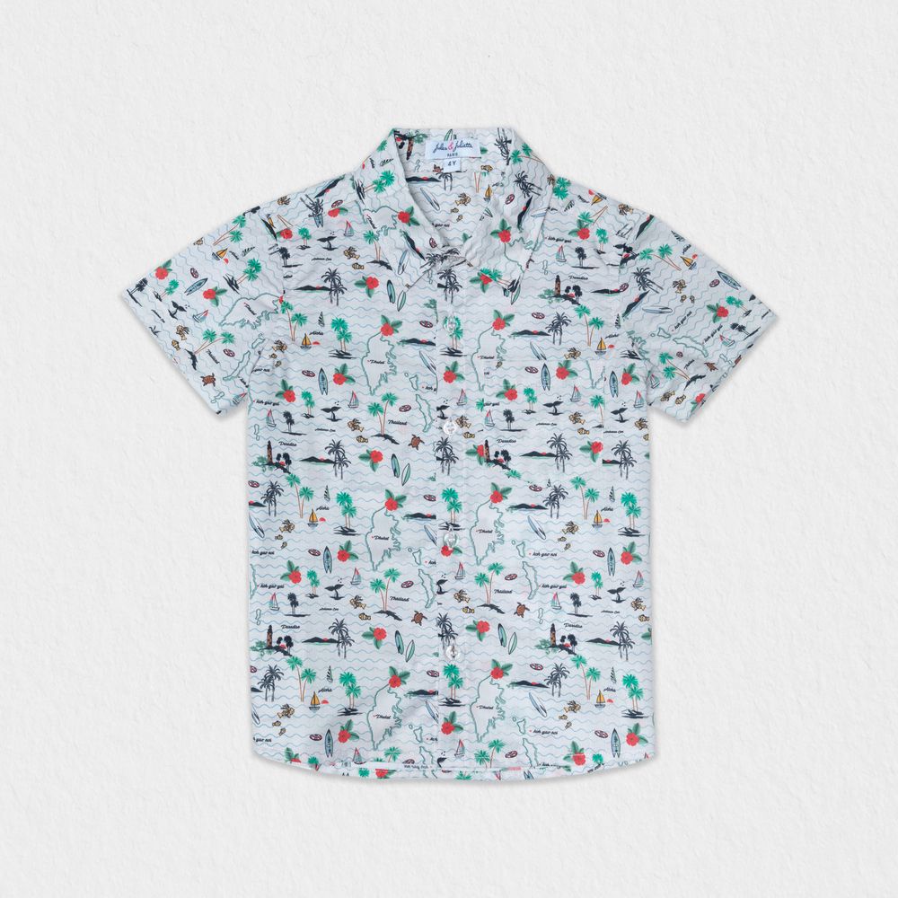 Vêtements enfants - CHEMISE GARÇON COLIN, 100 % coton - JULES & JULIETTE PARIS