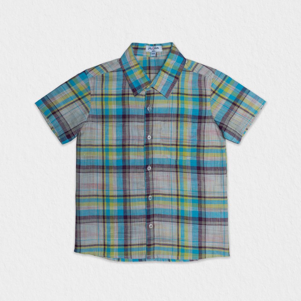 Vêtements enfants - CHEMISE GARÇON COLIN, 100 % coton - JULES & JULIETTE PARIS
