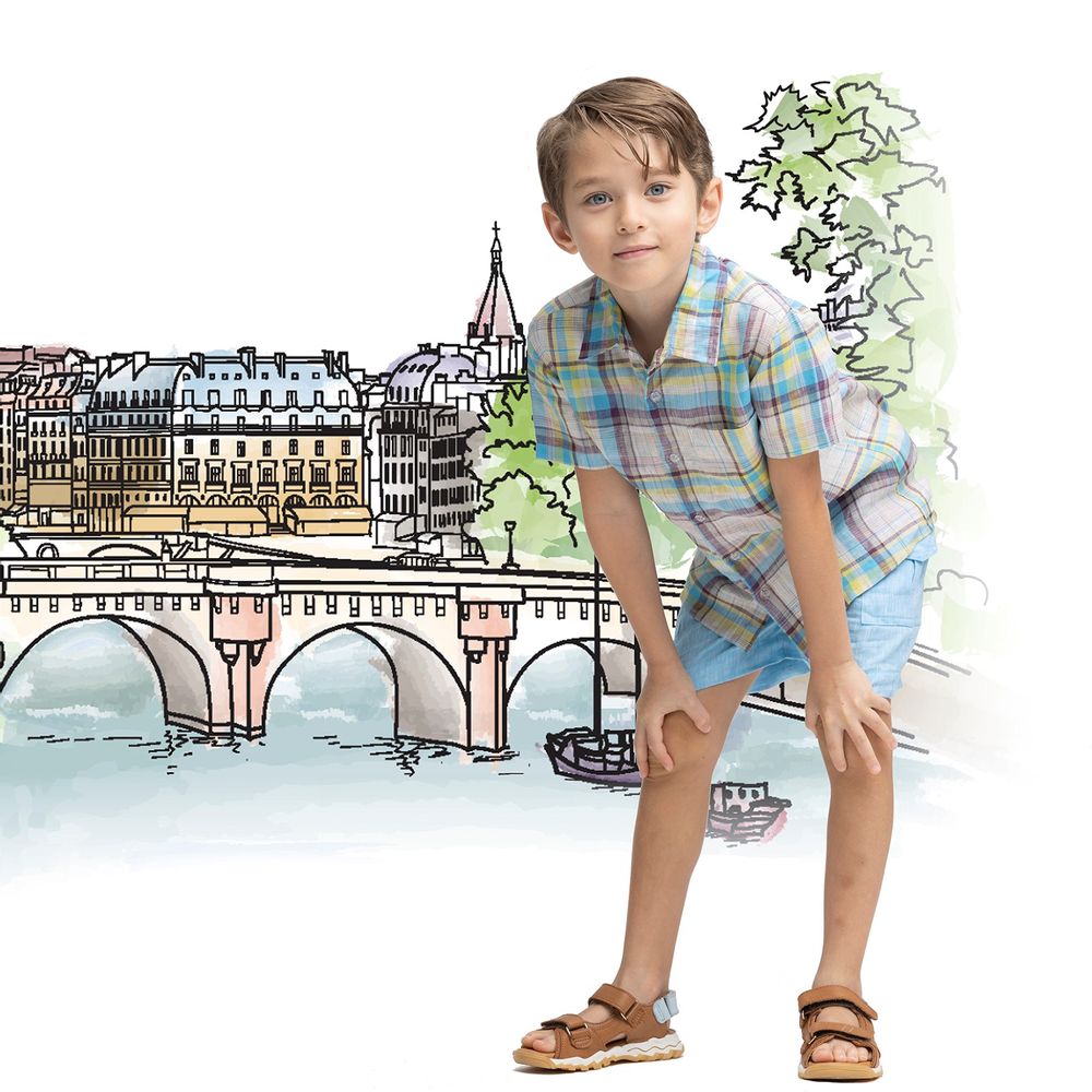 Vêtements enfants - CHEMISE GARÇON COLIN, 100 % coton - JULES & JULIETTE PARIS