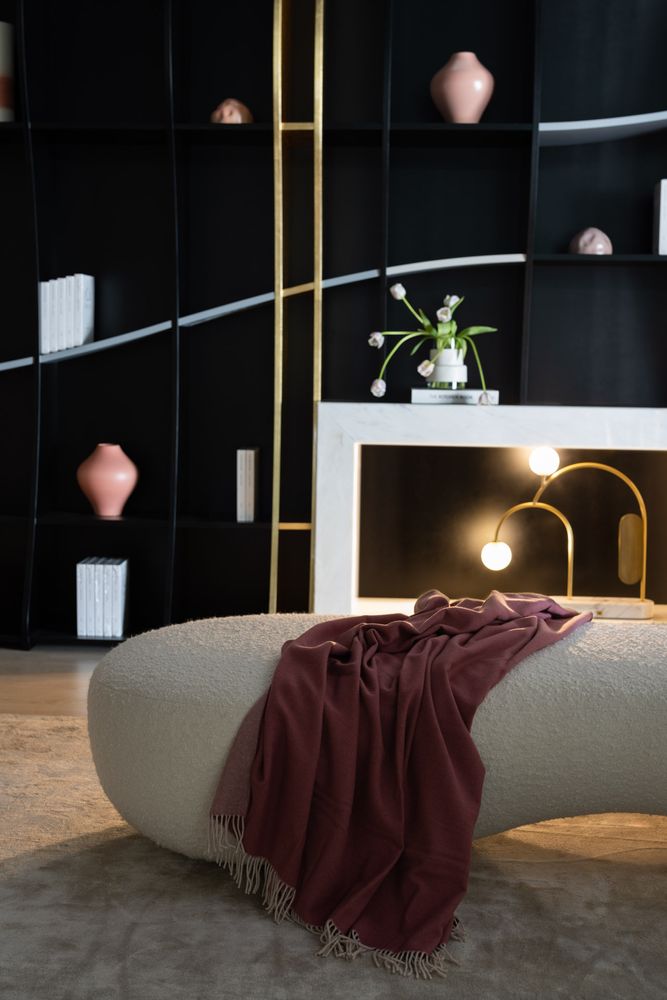 Canapés - Chaise Longue Greenapple, Chaise Longue Conchula, Bouclée Beige - GREENAPPLE DESIGN INTERIORS