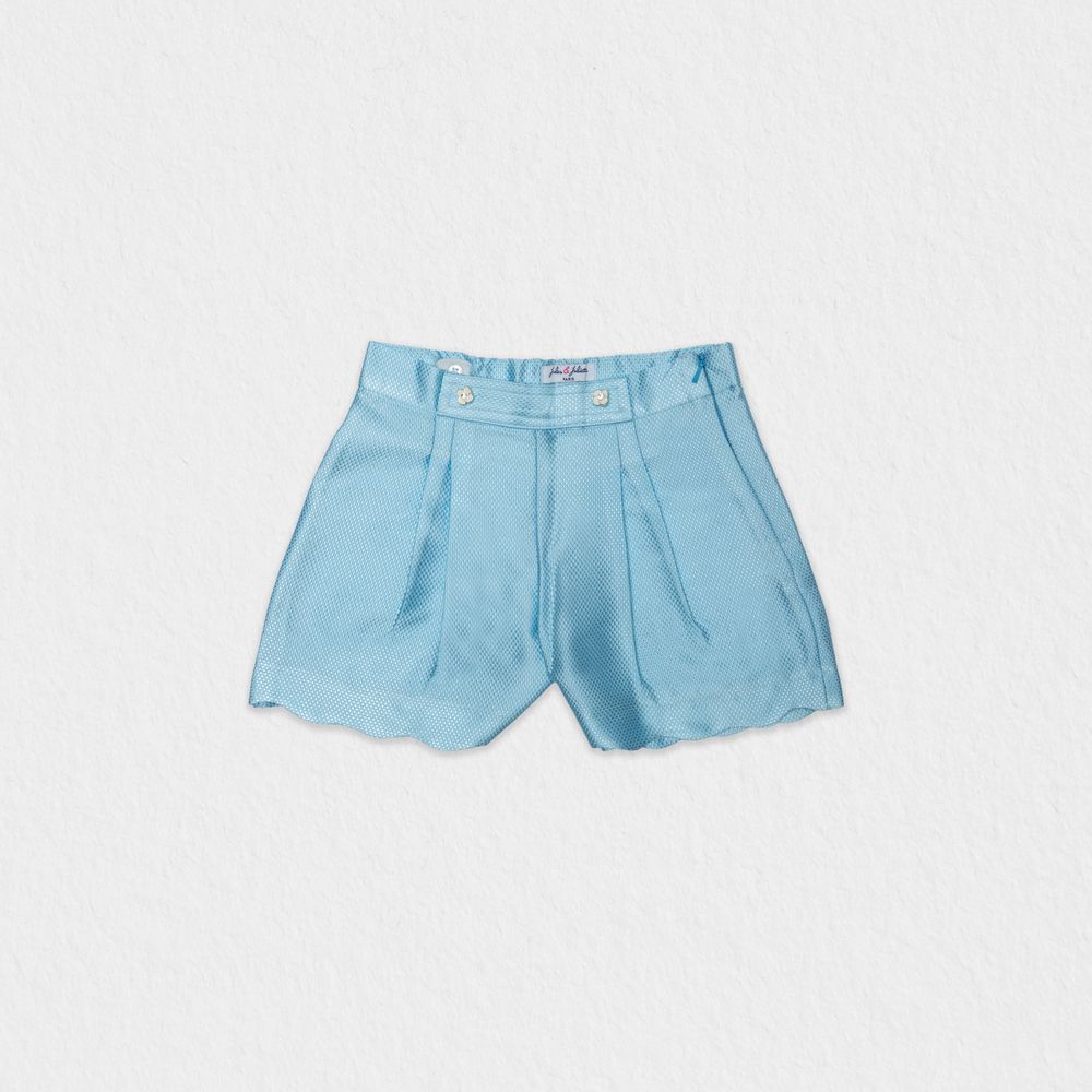Vêtements enfants - SHORT POUR FILLE - CAISSY - avec bordure ondulée amusante - JULES & JULIETTE PARIS