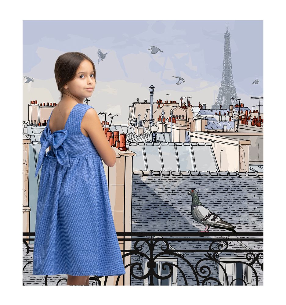 Vêtements enfants - ROBE RUBAN FILLE - BELLA - JULES & JULIETTE PARIS