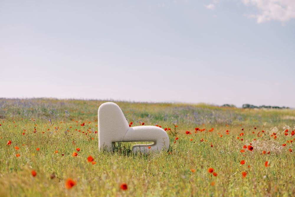 Armchairs - Greenapple Armchair, T50 Armchair, Beige Bouclé, Handmade in Portugal - GREENAPPLE DESIGN INTERIORS