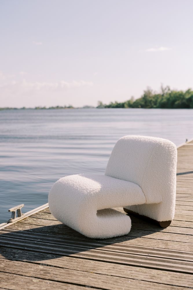 Armchairs - Greenapple Armchair, T50 Armchair, Beige Bouclé, Handmade in Portugal - GREENAPPLE DESIGN INTERIORS