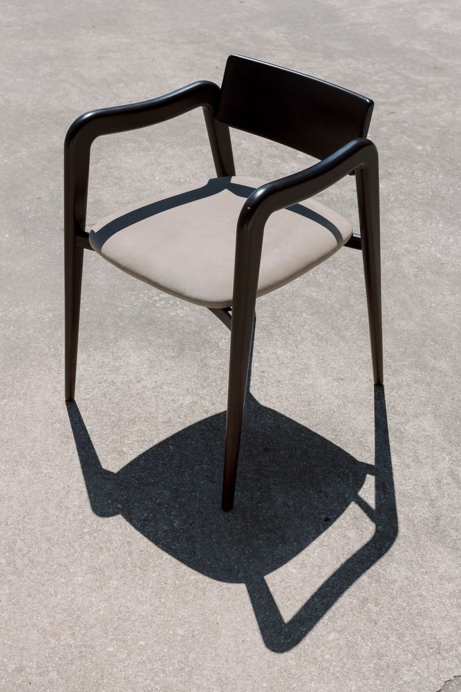 Chairs - Modern Anjos Dining Chairs, Light-Brown Leather, Handmade by Greenapple - GREENAPPLE DESIGN INTERIORS