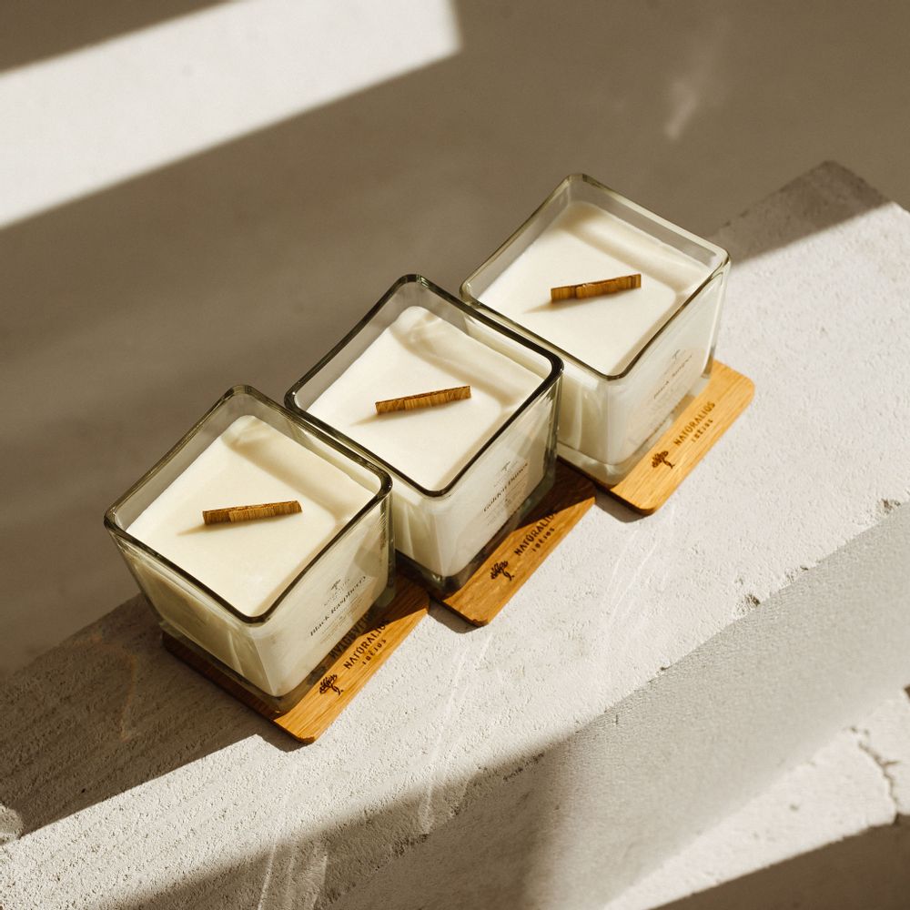 Bougies - Bougies aromatiques en cire de soja aux arômes différents - NATŪRALIOS IDĖJOS