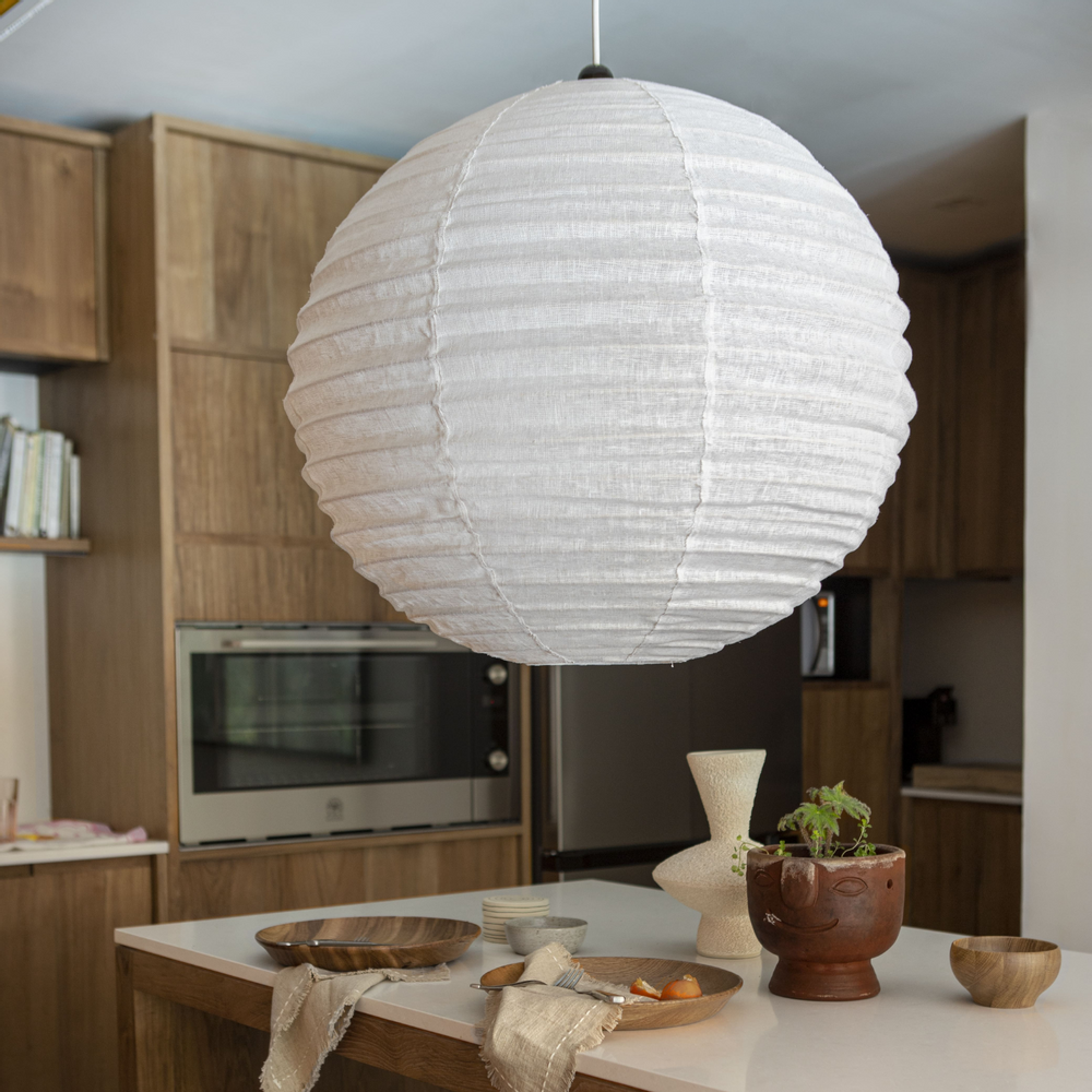 Decorative objects - Linen Light Shade - Luna Shape (6 colours + 5 sizes) - LUMIERE SHADES