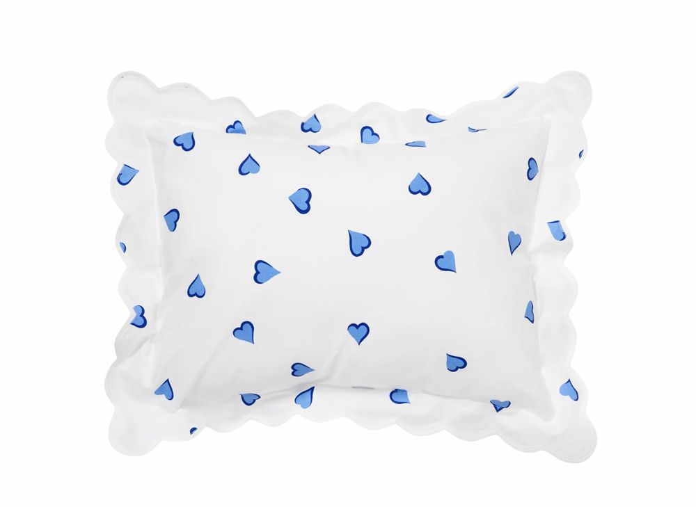 Linge de lit - Housse de couette COEURS BLEU - D.PORTHAULT