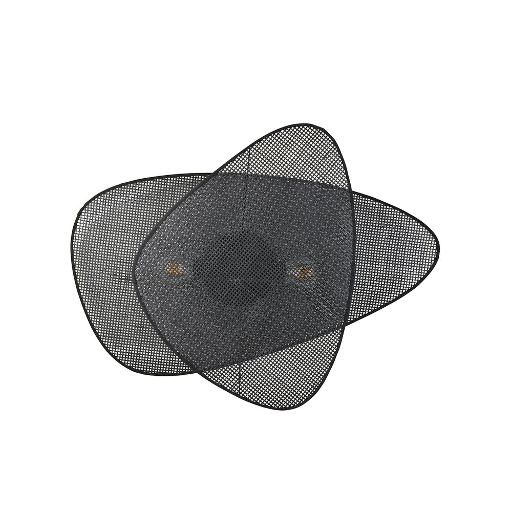 Wall lamps - 2-light SCREEN black Canework wall light - MARKET SET