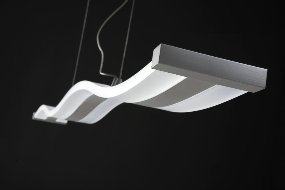 Hanging lights - Pendant light/ONDA S/White/120x9,5 cm/Cable 150 cm/Variation/50W/3000-4000°K - SEEREP