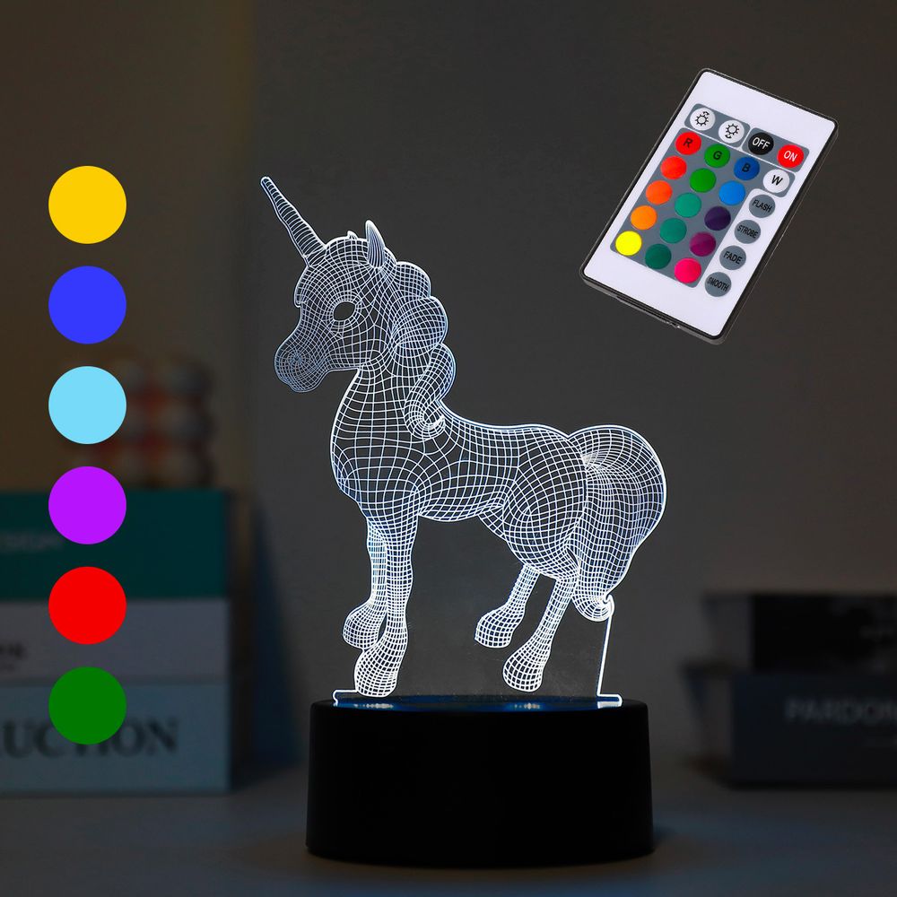 Lampes de bureau - I-TOTAL NEW 3D LAMP - Base tactile et télécommande - I-TOTAL