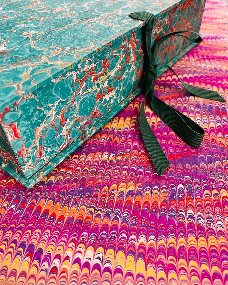 Stationery - Handmade objects with marbled paper - ANTICA LEGATORIA OFER