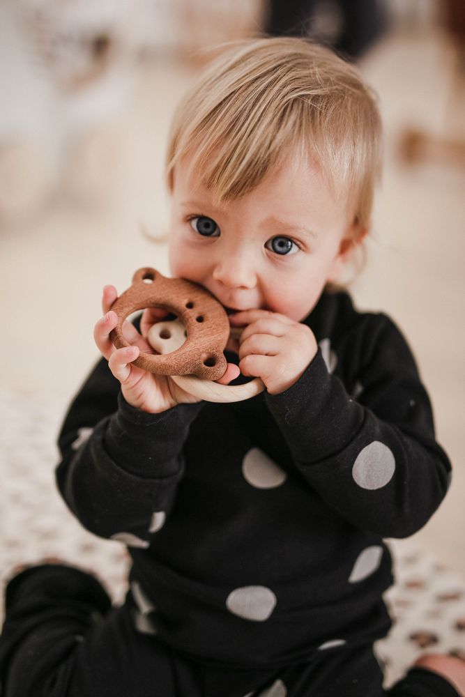 Jouets enfants - Wooden teether – Chunky monkey - OOH NOO