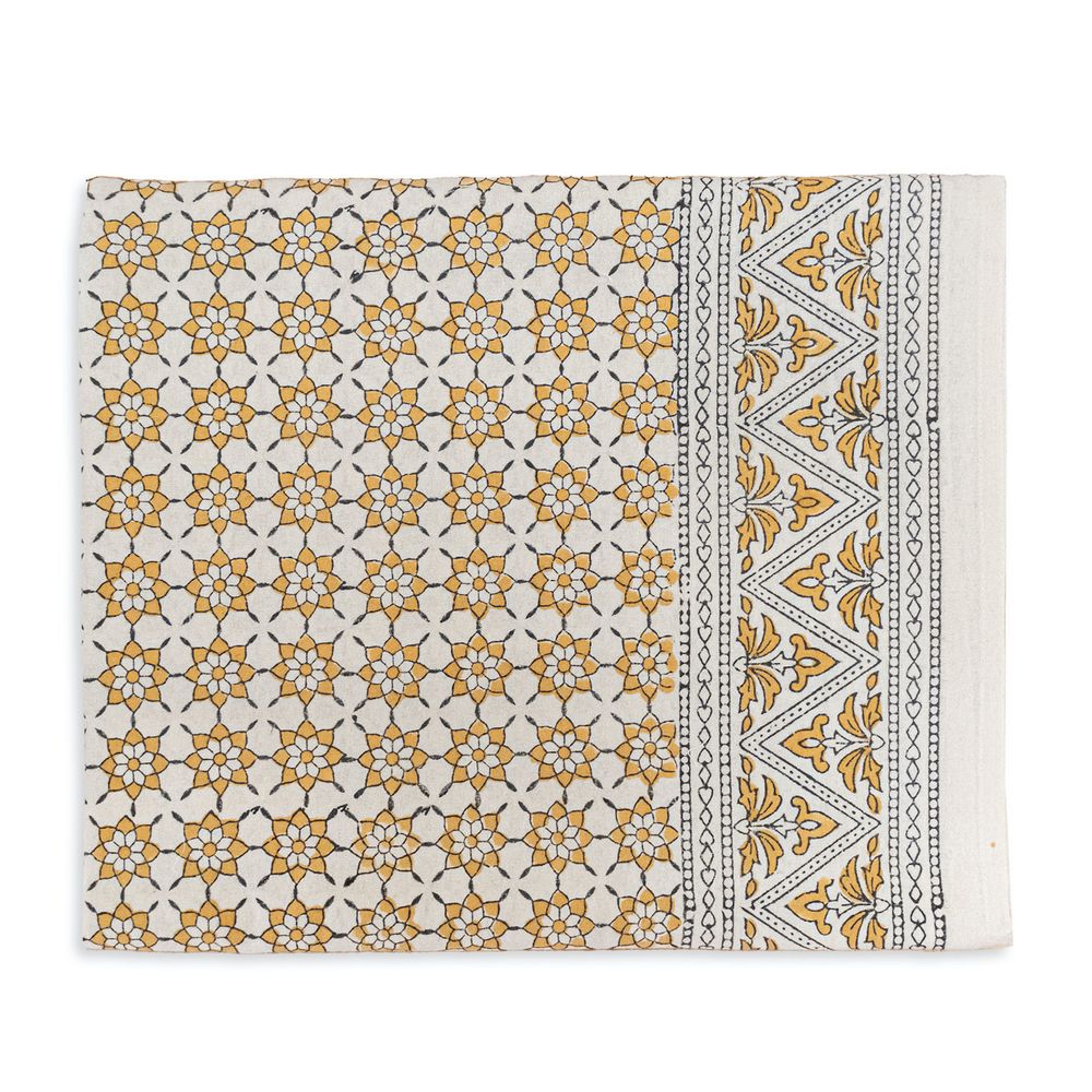 Table linen - PHOOL - BIG SIZE TABLECLOTH OFFWHITE - JAMINI BY USHA BORA