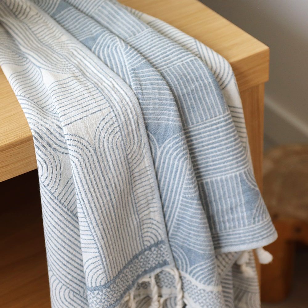 Other bath linens - Fouta Katea Ink - LA MAISON JEAN-VIER