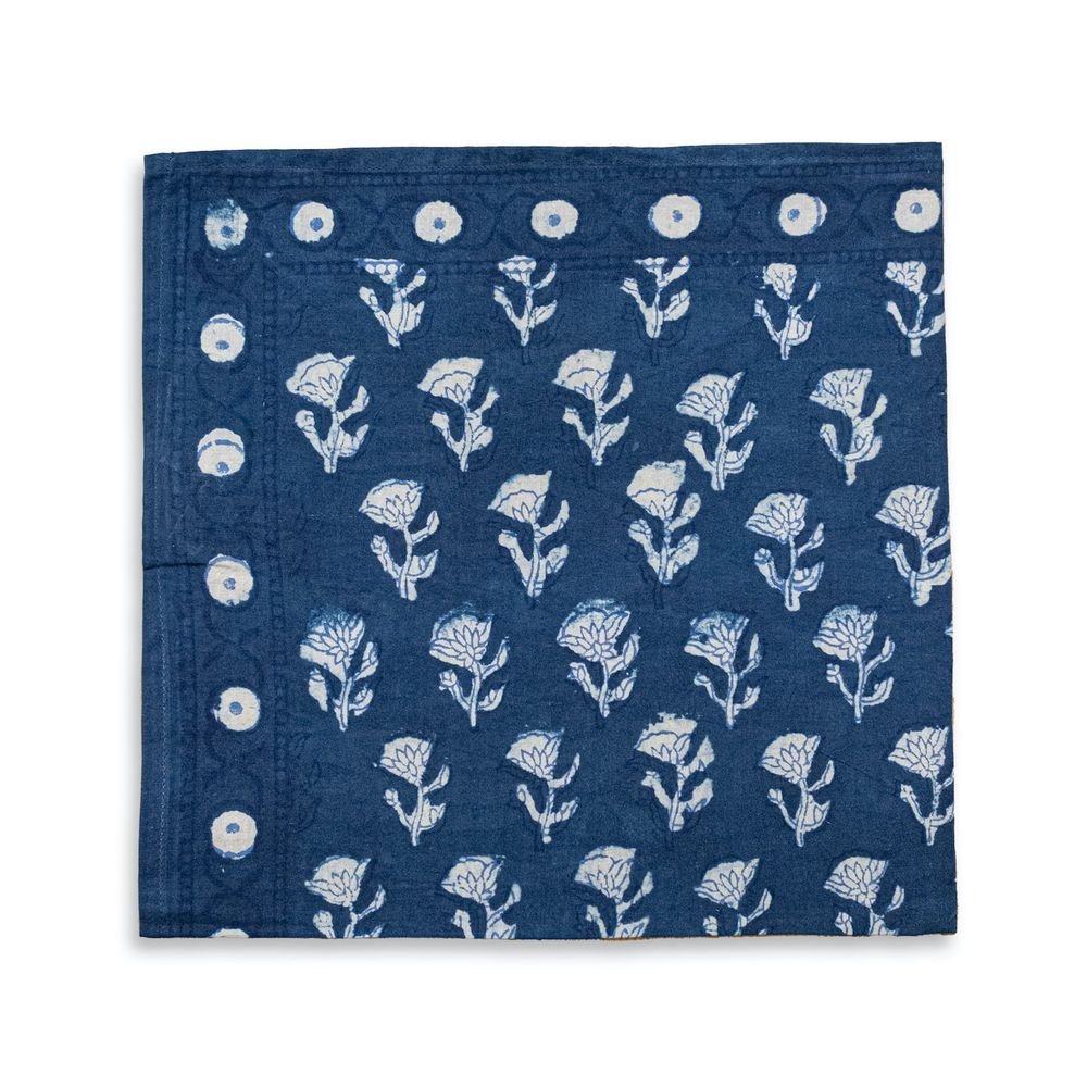 Hair accessories - SUNDAR - COTTON BANDANA INDIGO BLUE - JAMINI BY USHA BORA
