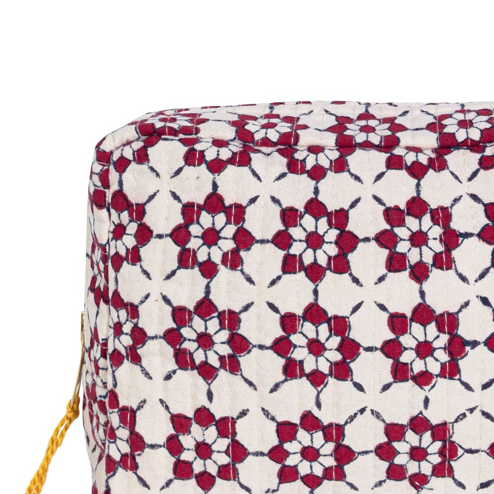 Clutches - PHOOL - TOILET POUCH OFFWHITE - JAMINI BY USHA BORA