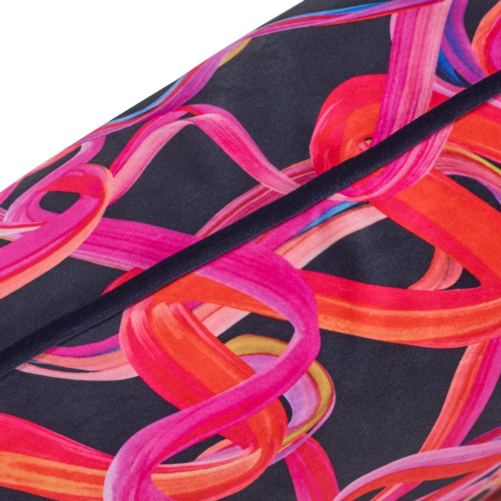 Coussins textile - Coussin en velours "Rubans" noir - AMÉLIE CHOQUET