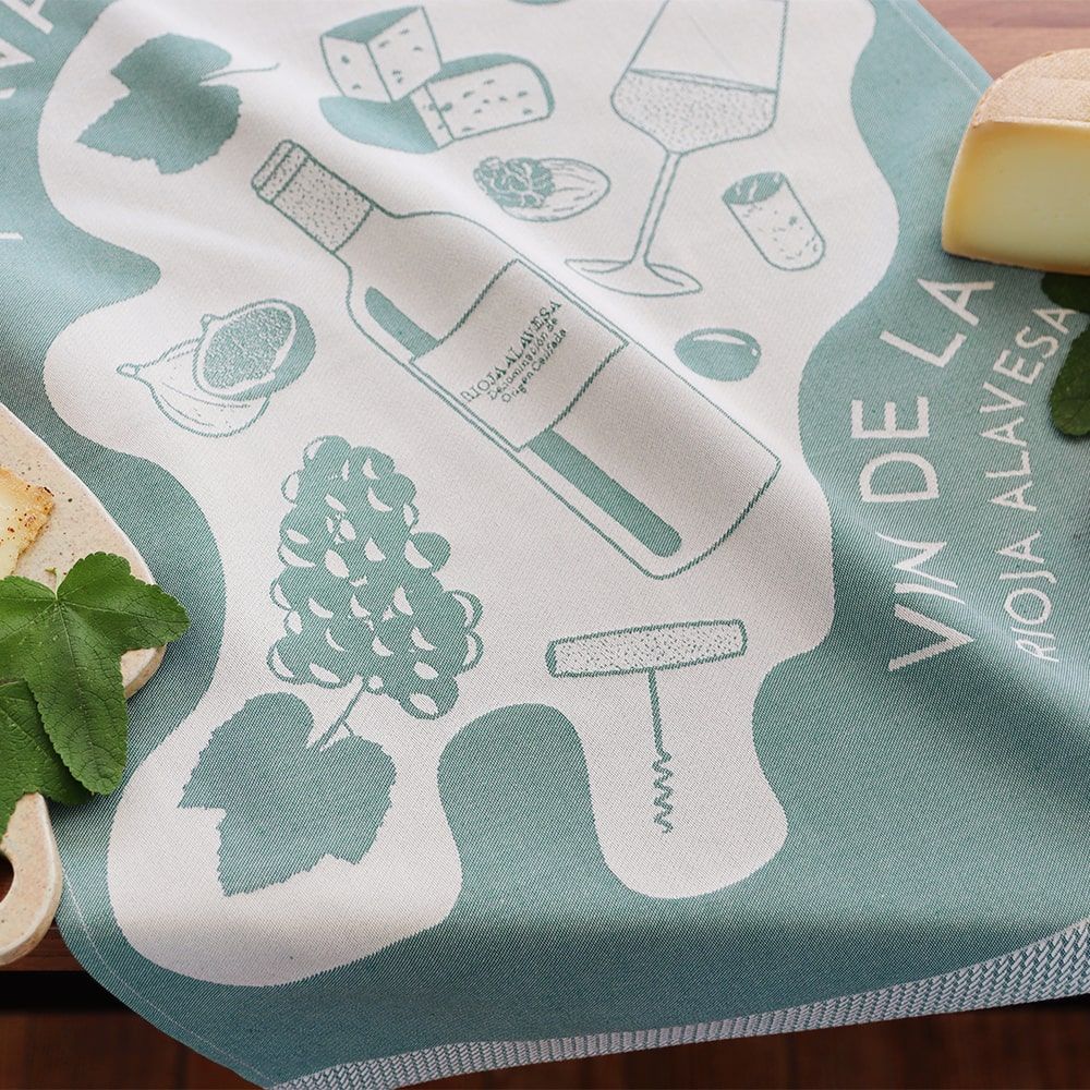 Dish towels - Kontatu Tea Towel 7 Provinces Le Vin Alava - LA MAISON JEAN-VIER