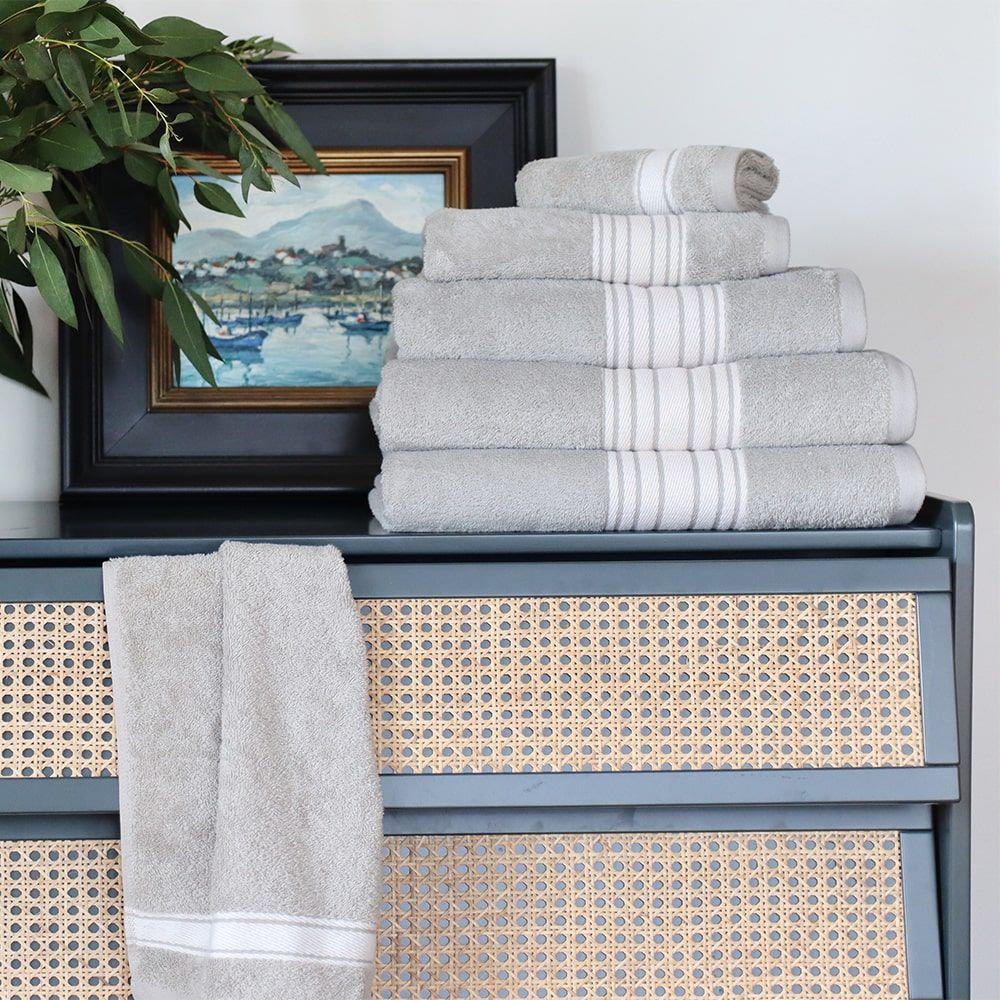 Serviettes de bain - Drap de douche Grand Hôtel Coton Bio Gris - LA MAISON JEAN-VIER