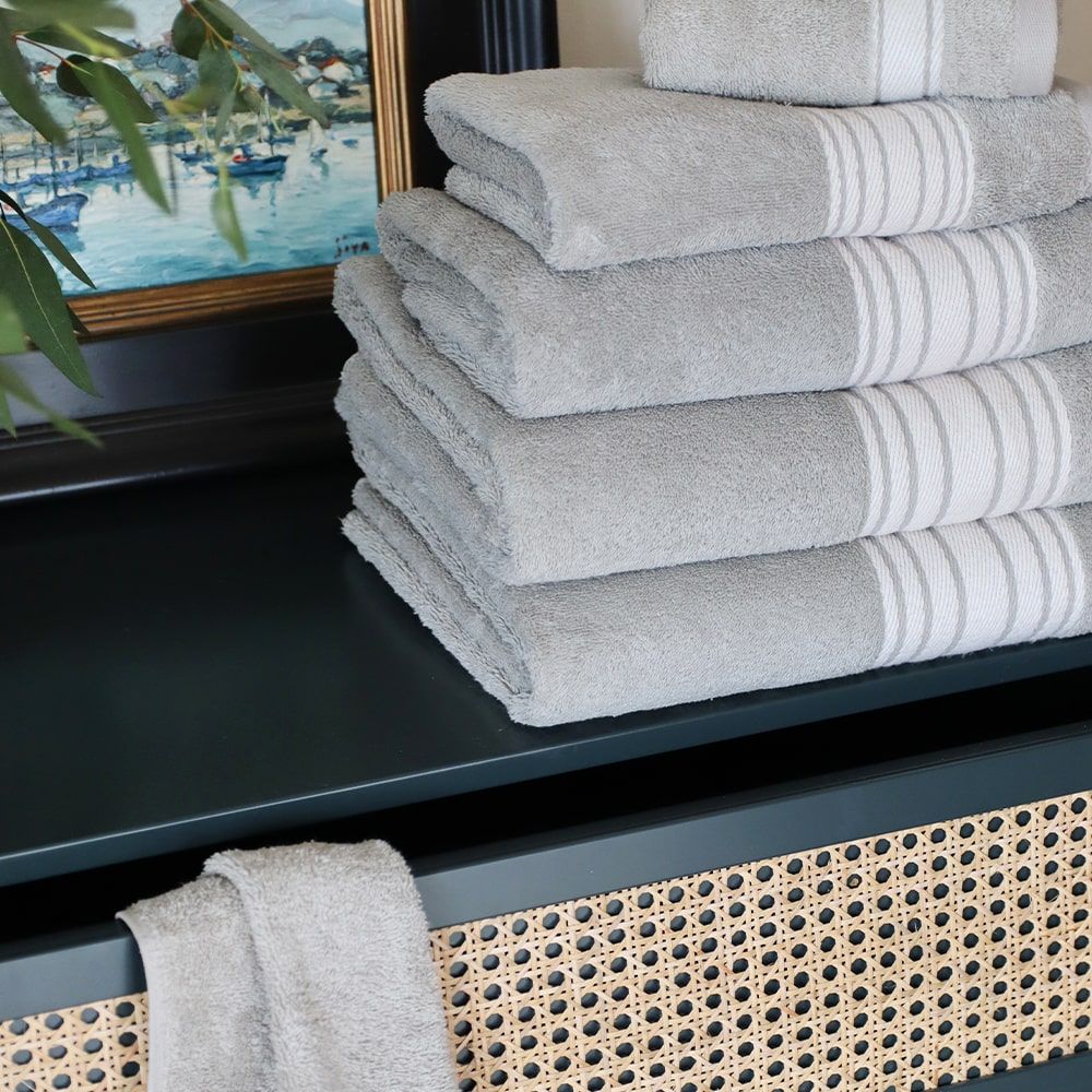 Serviettes de bain - Drap de douche Grand Hôtel Coton Bio Gris - LA MAISON JEAN-VIER