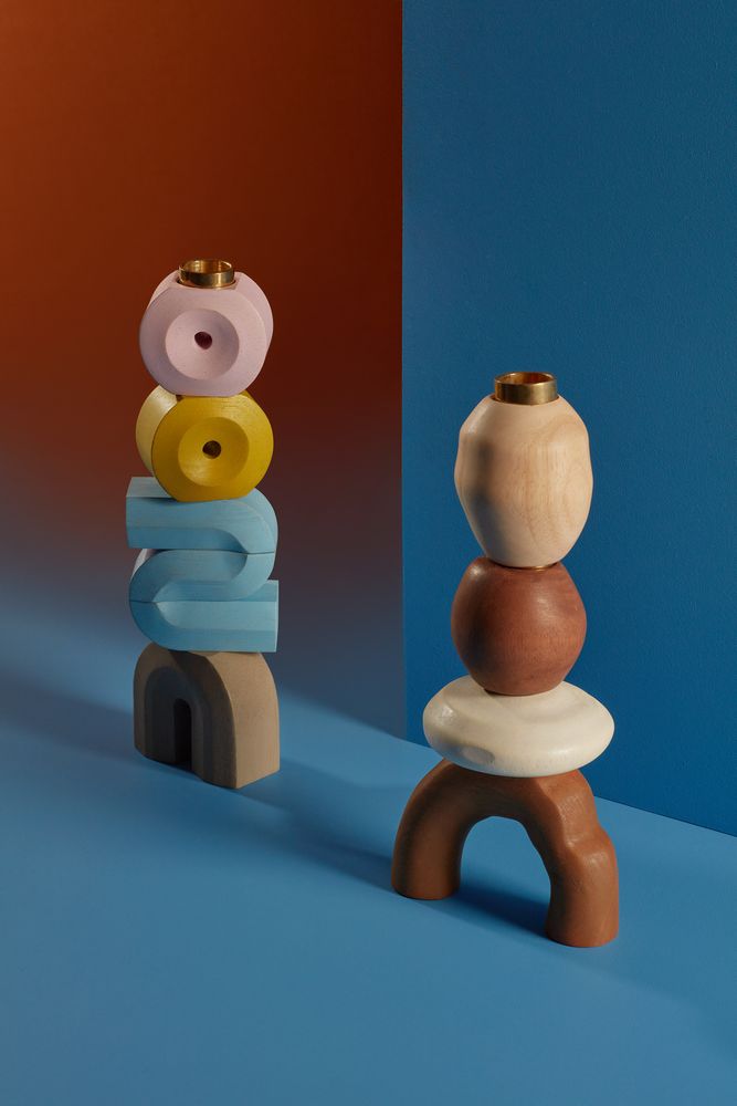 Sculptures, statuettes and miniatures - Terrane Stackable Candle Holders - PANISA OBJECTS
