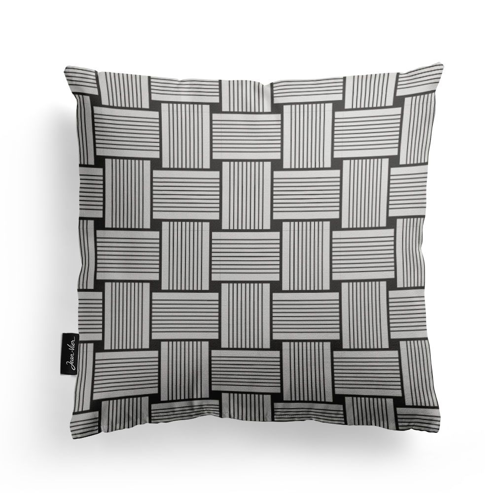 Fabric cushions - Zinta Ebony Cushion Cover - LA MAISON JEAN-VIER