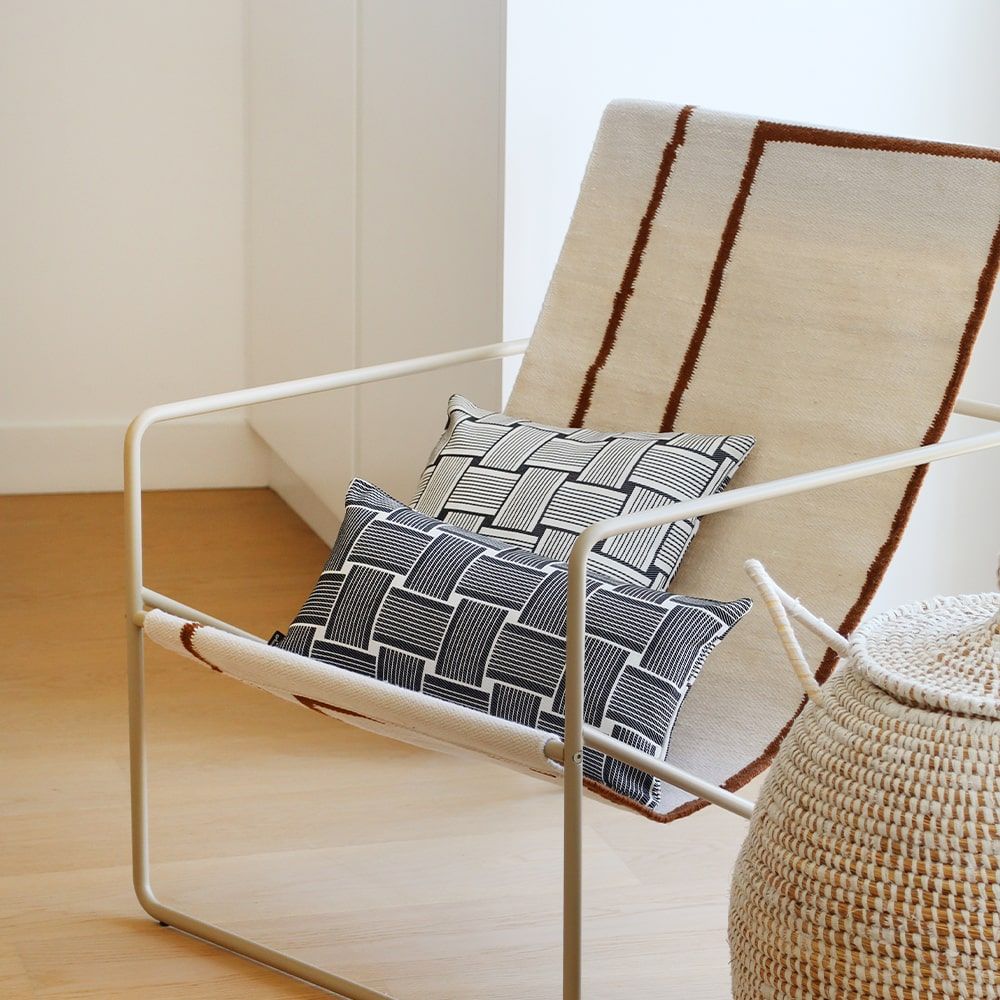 Fabric cushions - Zinta Ebony Cushion Cover - LA MAISON JEAN-VIER