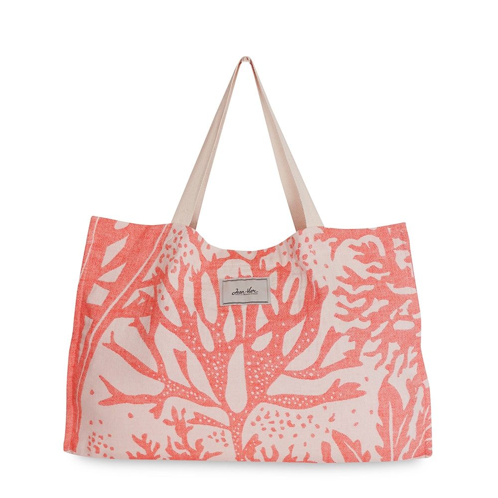 Sacs et cabas - Sac shopping Anémone Corail - LA MAISON JEAN-VIER