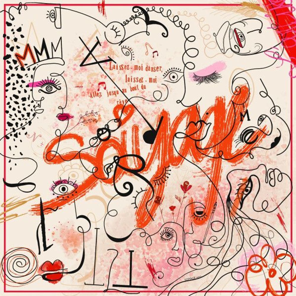 Foulards et écharpes - Foulard / carré - imprimé 100 % twill de soie - LE MONTMARTRE - 65 x 65 cm - finition main - confectionné en France - Soiyage Paris - L'ATELIER DES CREATEURS
