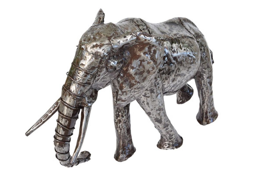 Pièces uniques - Sculpture éléphant en métal recyclé - DECORIALE BY P&C