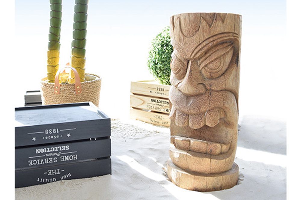 Decorative objects - Tiki statue made of coconut tree plant - DECORIALE BY P&C