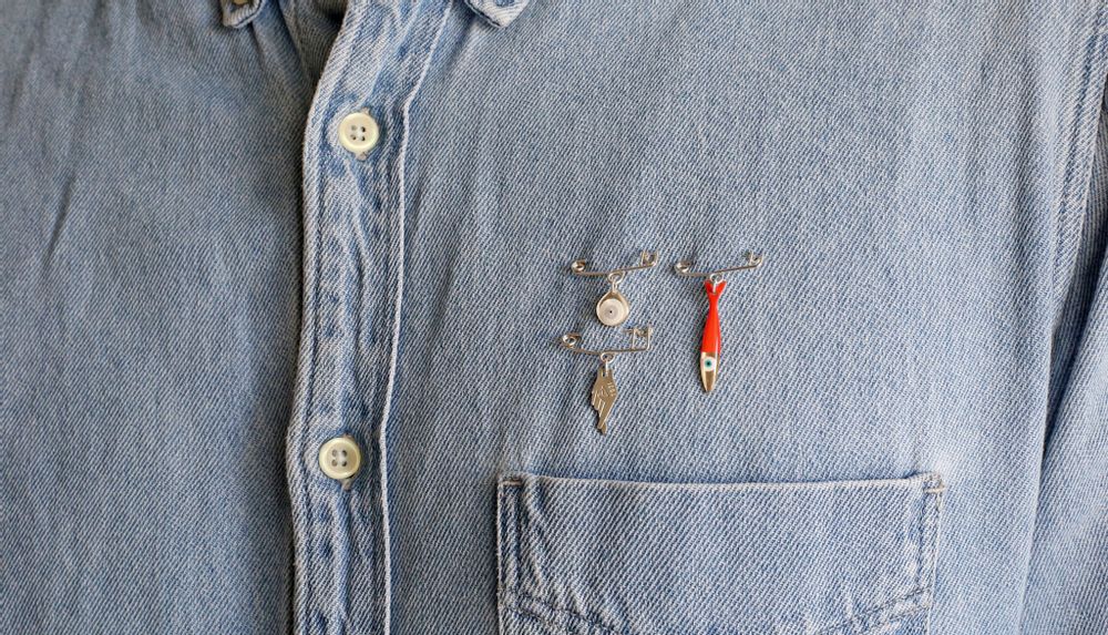 Bijoux - Poisson et sardine xxsmall pin - BORD DE L'EAU