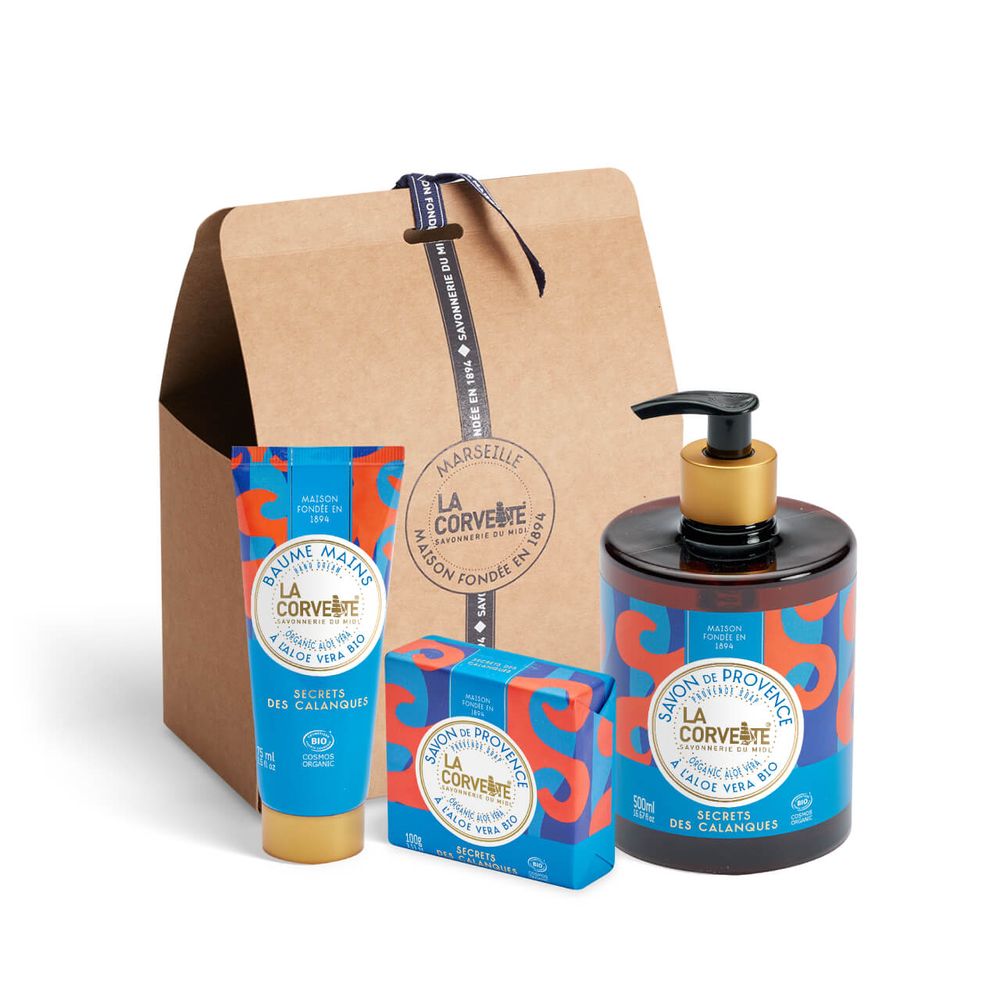Savons - Coffret Rituel Secrets des Calanques - Aloe Vera BIO - SAVONNERIE DU MIDI DEPUIS 1894