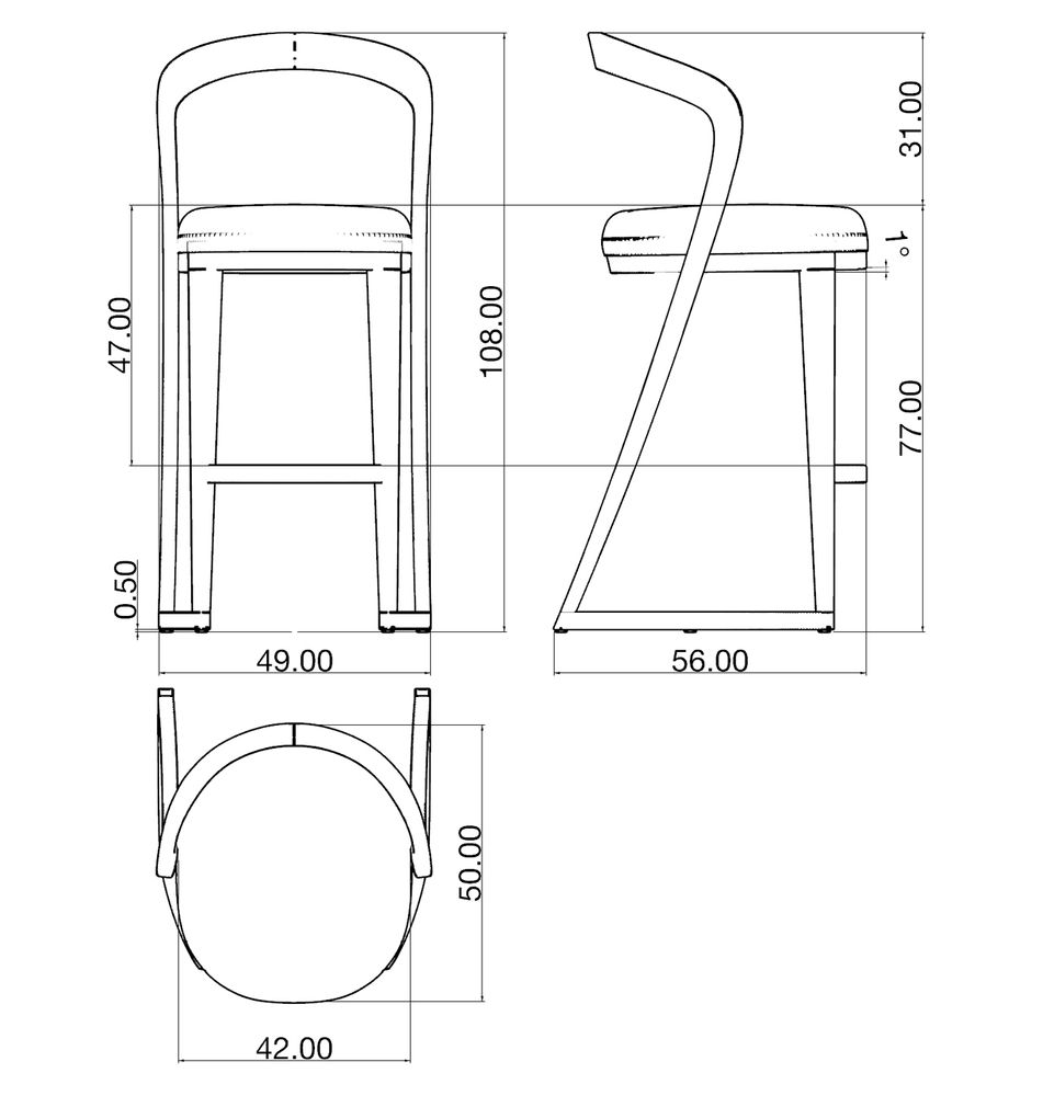 Meubles de cuisines - Chaise de bar Udi noir - ARIANESKÉ