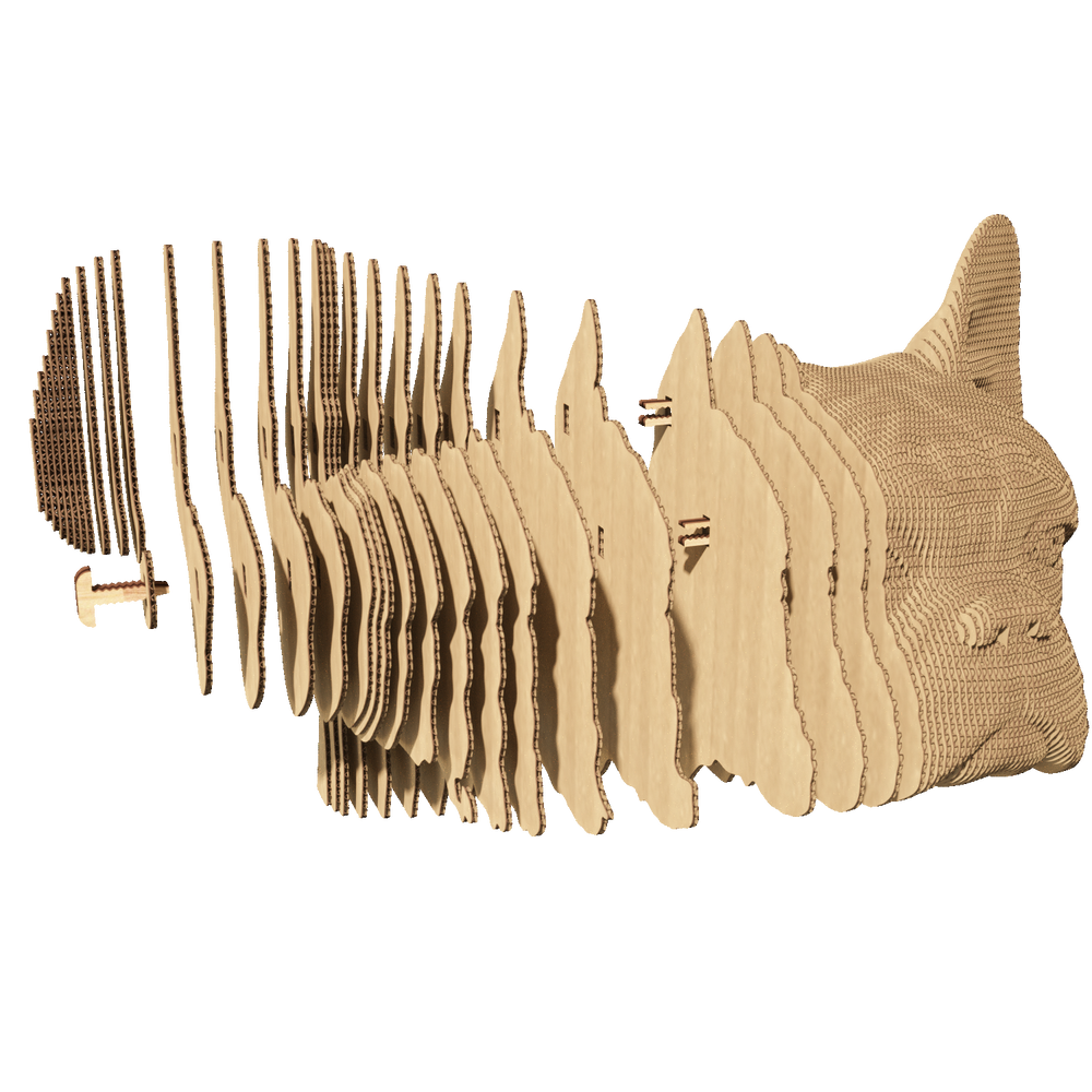 Cadeaux - Puzzle 3D en carton BULLDOG - CARTONIC
