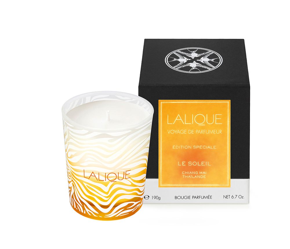 Objets de décoration - LE SOLEIL, CHIANG MAI - BOUGIE PARFUMÉE - LALIQUE VOYAGE DE PARFUMEUR