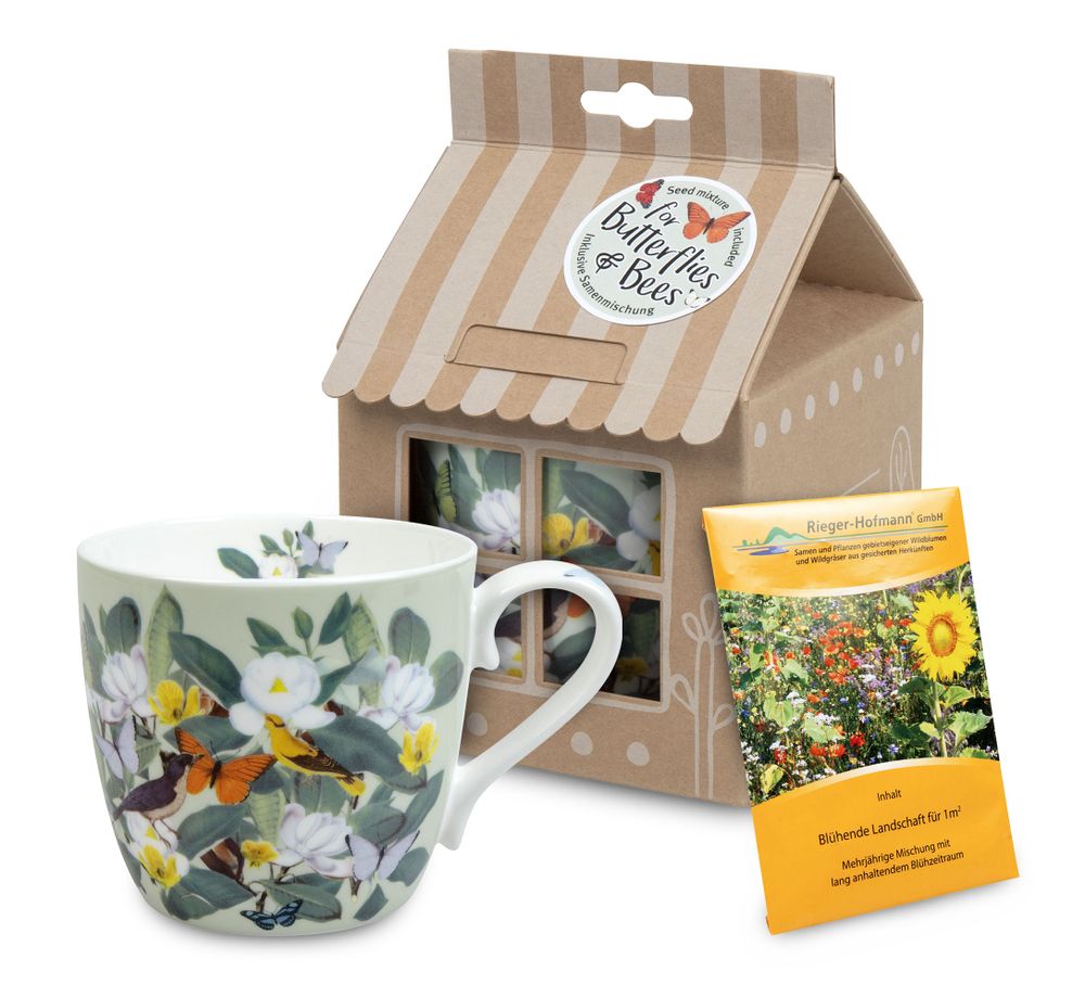 Accessoires thé et café - "Magnolia Bloom" avec des graines de fleurs dans une jolie boîte cadeau. - KÖNITZ