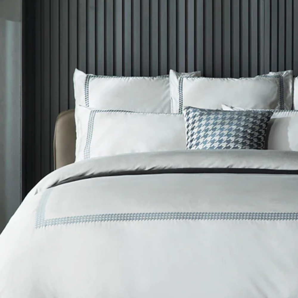 Linge de lit - Ensemble de housse de couette de luxe, collection Ester, Saks Gray - CROWN GOOSE