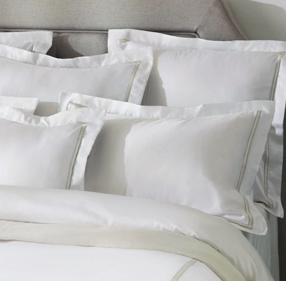 Linge de lit - Ensemble de housse de couette de luxe, collection Visoe, beige - CROWN GOOSE