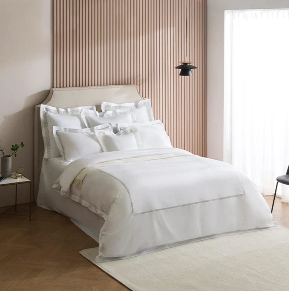 Linge de lit - Ensemble de housse de couette de luxe, collection Visoe, beige - CROWN GOOSE