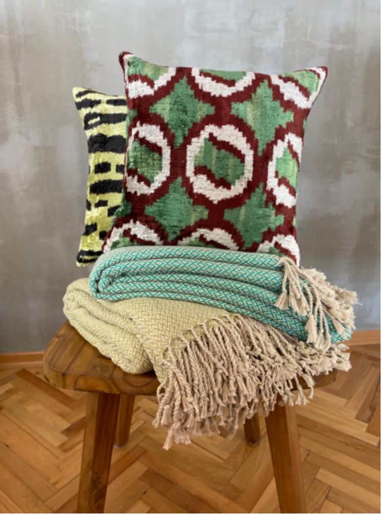 Coussins textile - IKAT COUSSIN SOIE COTON - NADIA DAFRI PARIS