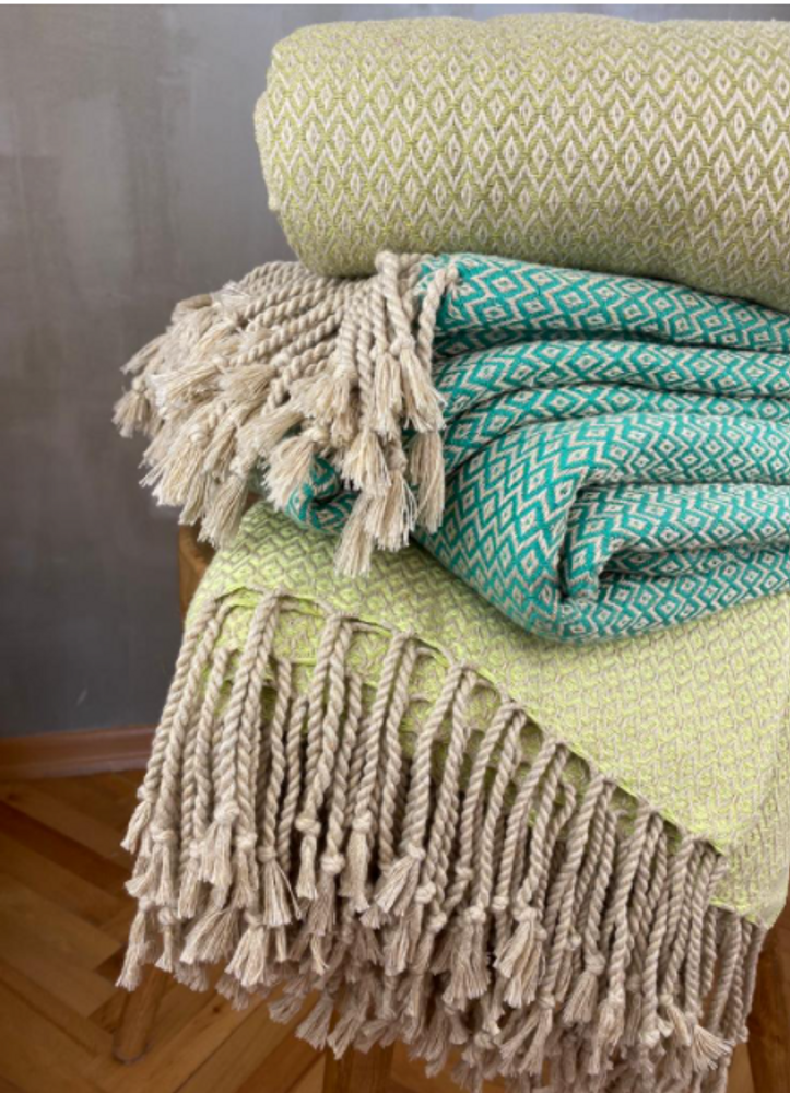 Linge de lit - COUVRE-LIT COTON HANDWOVEN - NADIA DAFRI PARIS