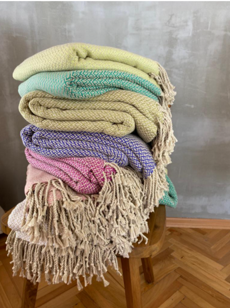 Linge de lit - COUVRE-LIT COTON HANDWOVEN - NADIA DAFRI PARIS