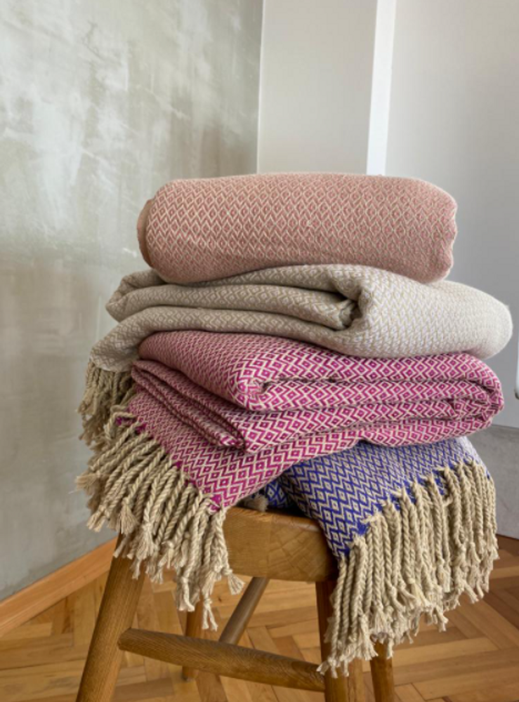 Linge de lit - COUVRE-LIT COTON HANDWOVEN - NADIA DAFRI PARIS